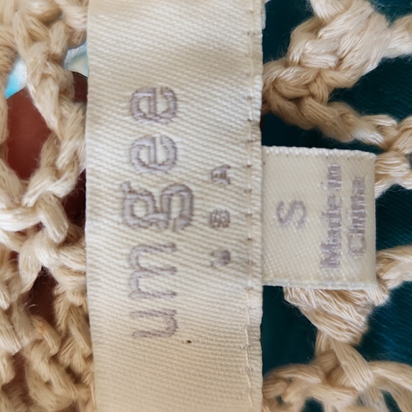 Umgee boho macrame crochet bohemian hippie fringe beach cover up tal size S - Picture 4 of 5